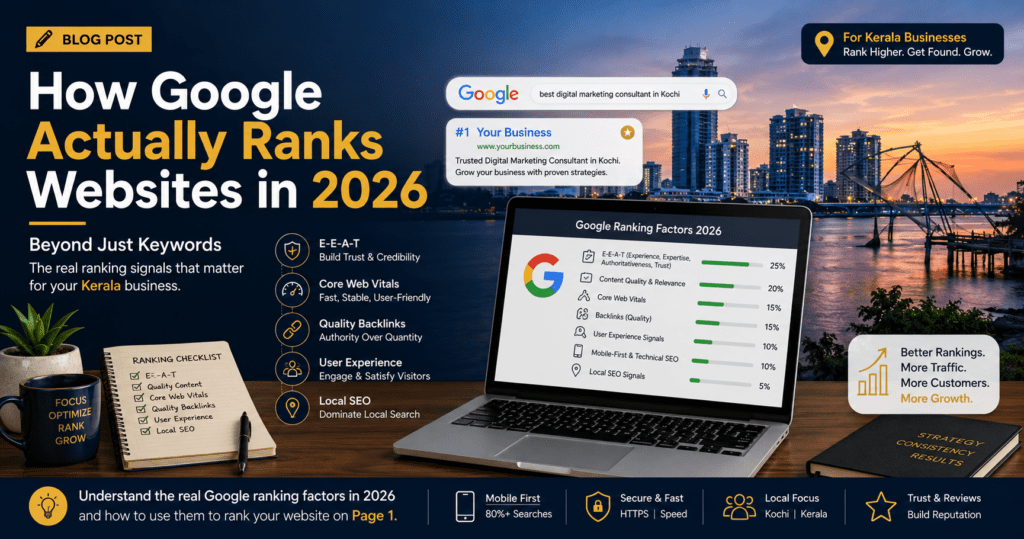 How to rank your website on Google in Kerala - 2026 guide